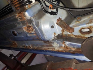 Tisztán látható a rozsda marta felület